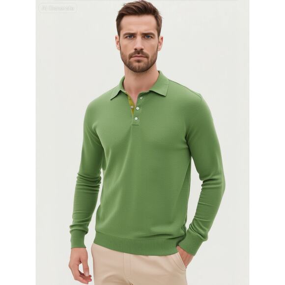 Brooks Brothers Mens Knit Polo  Long/Sl Collared Casual Pullover Sweater Sz. XXL - Picture 2 of 11